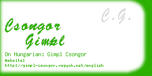 csongor gimpl business card
